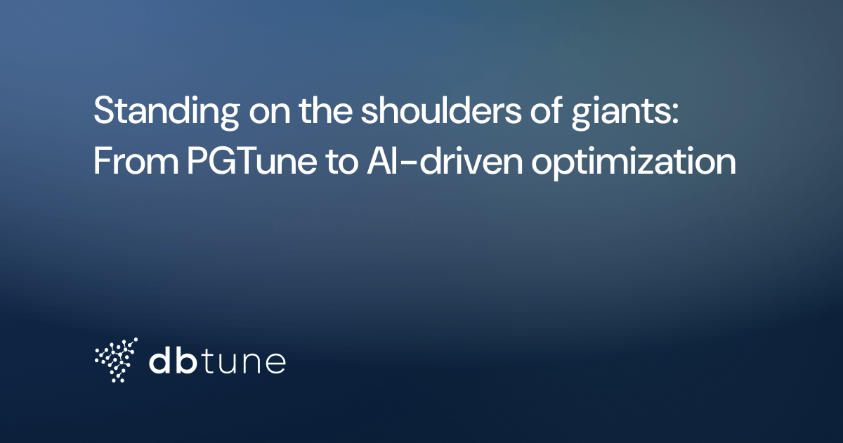 Standing on the shoulders of giants: From PGTune to AI-driven optimization