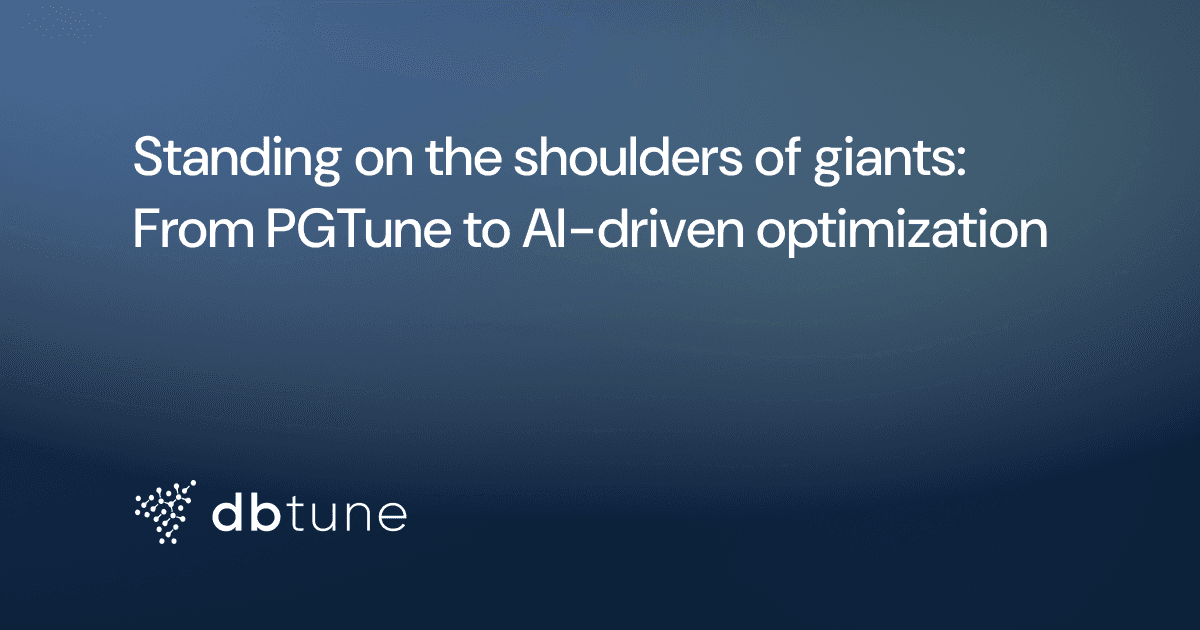 Standing on the shoulders of giants: From PGTune to AI-driven optimization